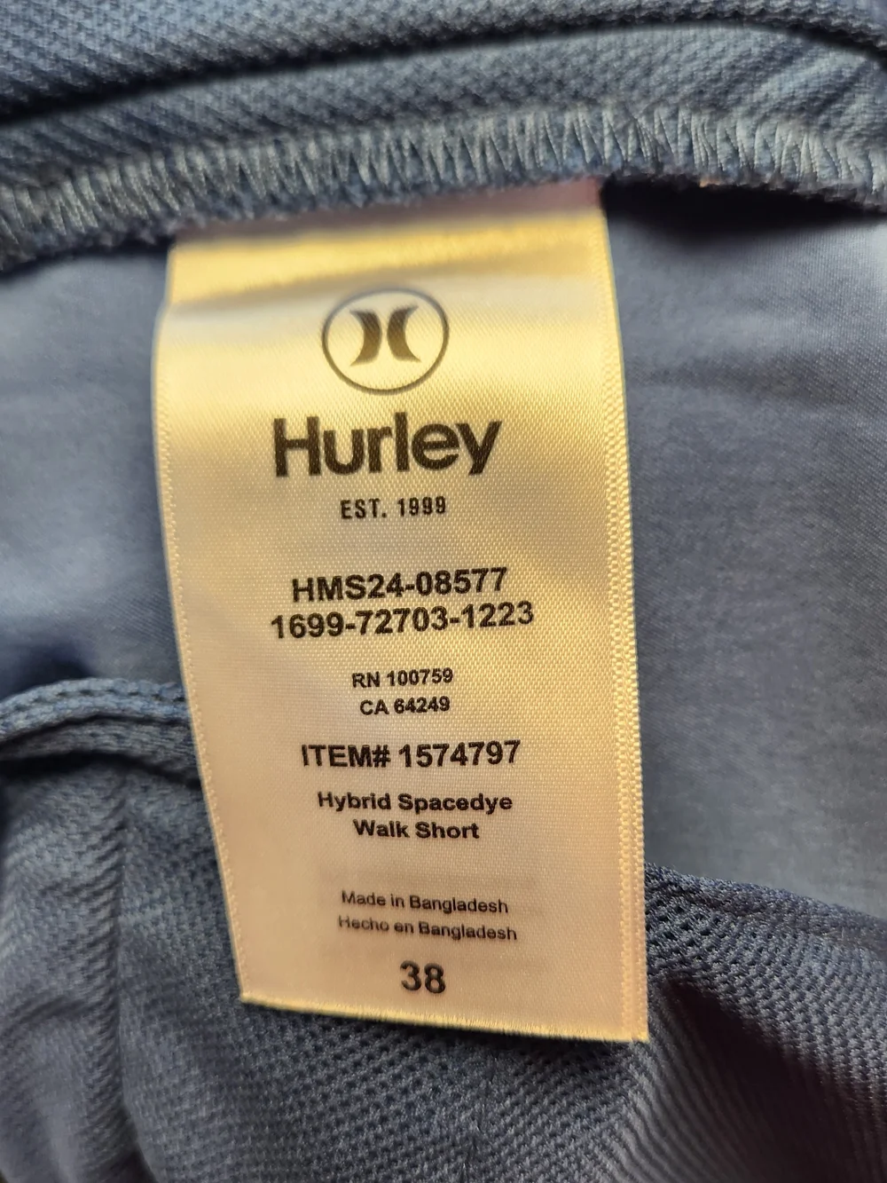 Lot 2 Hurley Shorts Men's 38 Hybrid 9